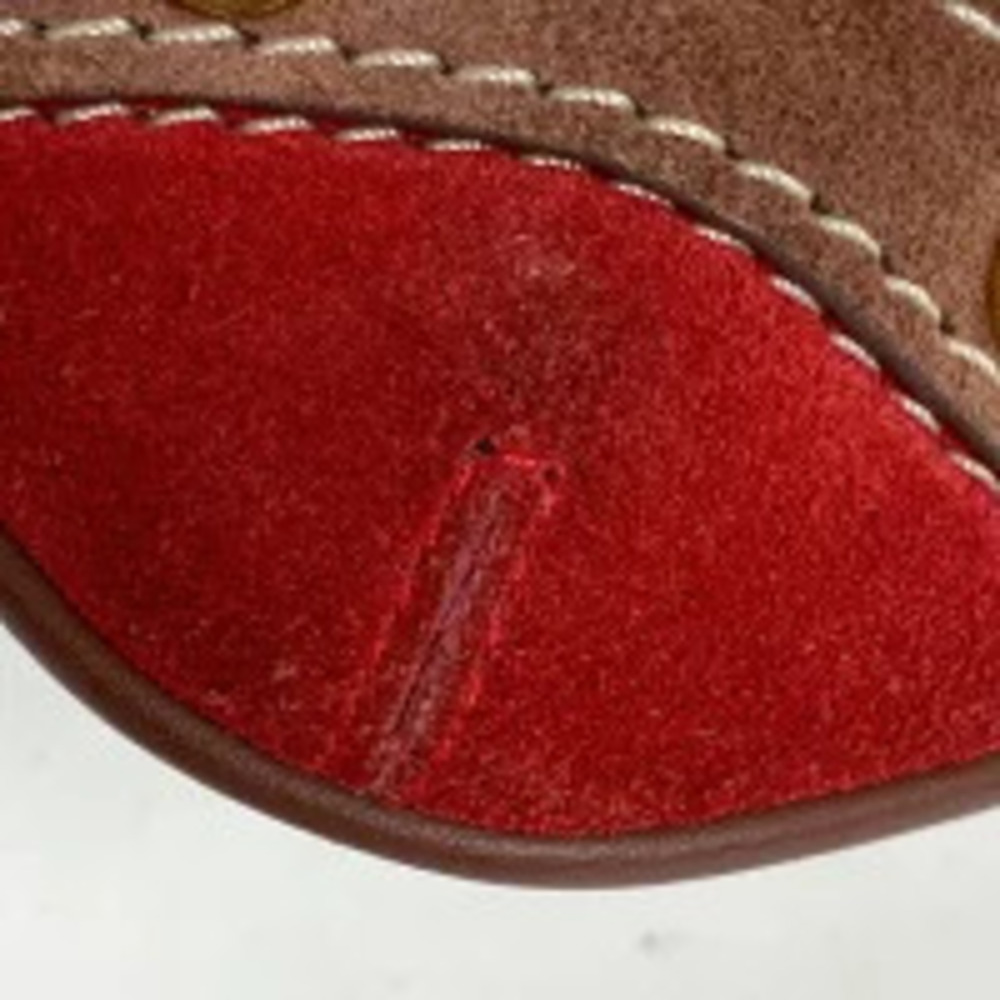 Loewe bag shoulder red handbag canvas brown - Picture 4 of 7